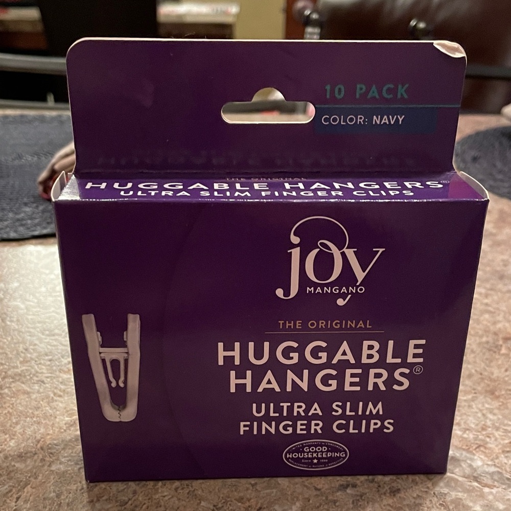 Joy Mangano Huggable Hangers Clips - Navy